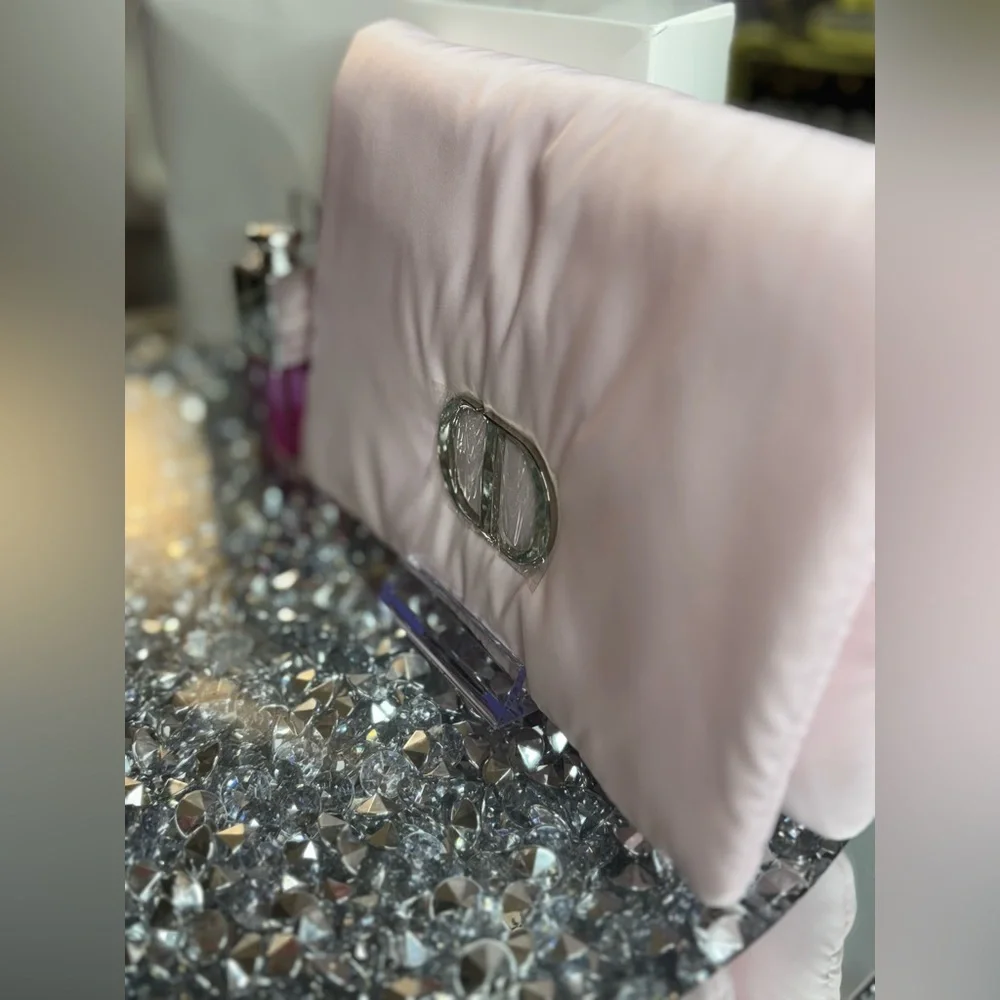 Dior Pink Quilted Clutch with Lip Gloss